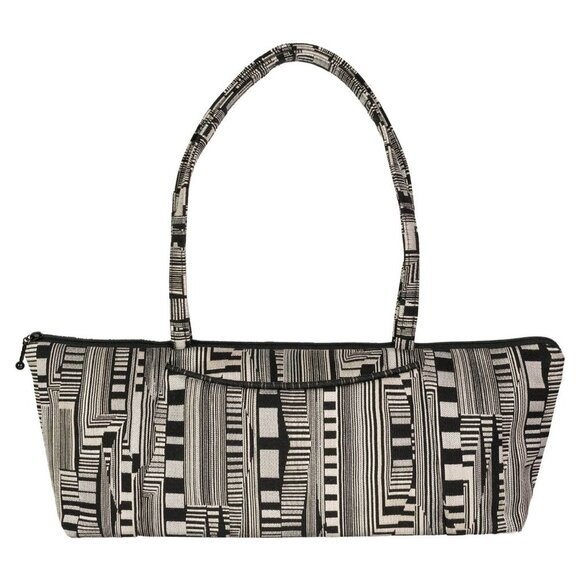 Maruca Millie Lu Optic Beat Black Hand-Sewn Fabric Bag NWOT